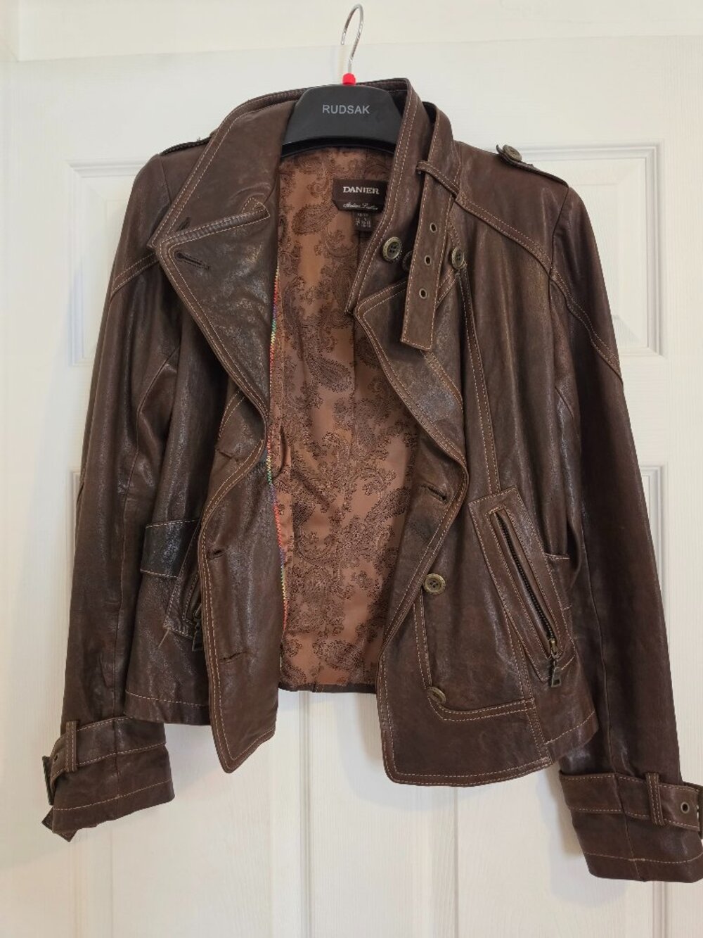 Danier Brown Italian Leather Jacket